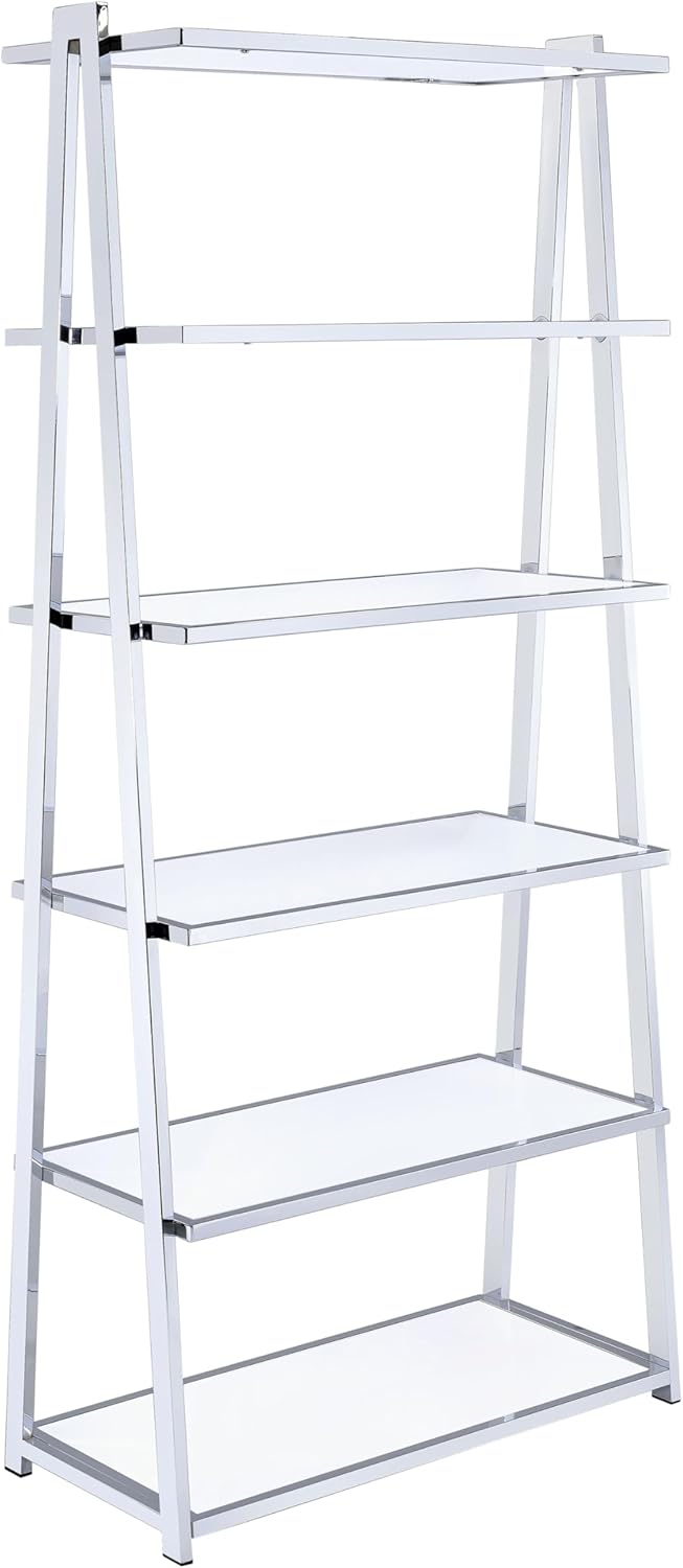 Metal Storage Shelves Book Shelf, Bookshelf Shelving Unit,Bookshelves Bookcases Shelves for Bedroom, Display Shelf Shelfs,Small Bookcase Book Storage Organizer,Home，Office,White