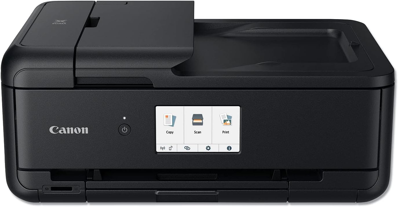 Canon PIXMA TS9520 All In one Wireless Printer Home or Office| Scanner | Copier | Mobile Printing with AirPrint and Google Cloud Print, Black, Works with Alexa, One Size