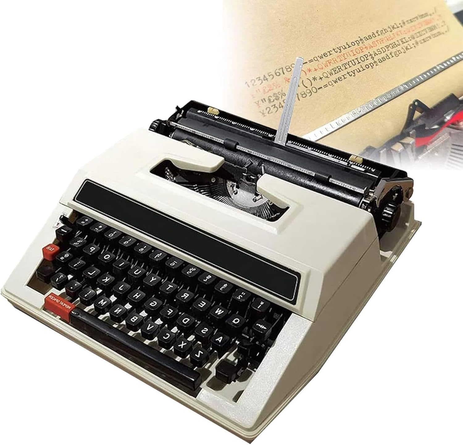 Traditional Retro Manual Typewriter Portable Mechanical Vintage Typewriter for Writing Letters, Notes & Novels