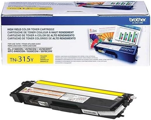 Brother TN315 Toner Cartridge Yellow, 1 Pack in Retail Packaging