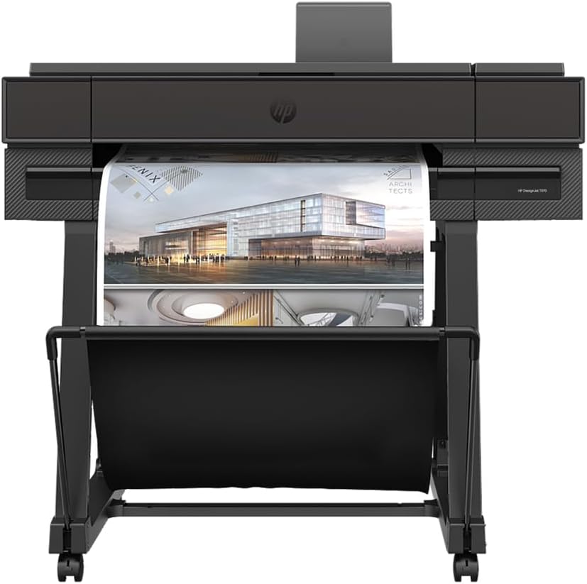 HP DesignJet T870 Large Format 24-inch Plotter Printer, for Easy Multi-Size Prints (AM0X9H)