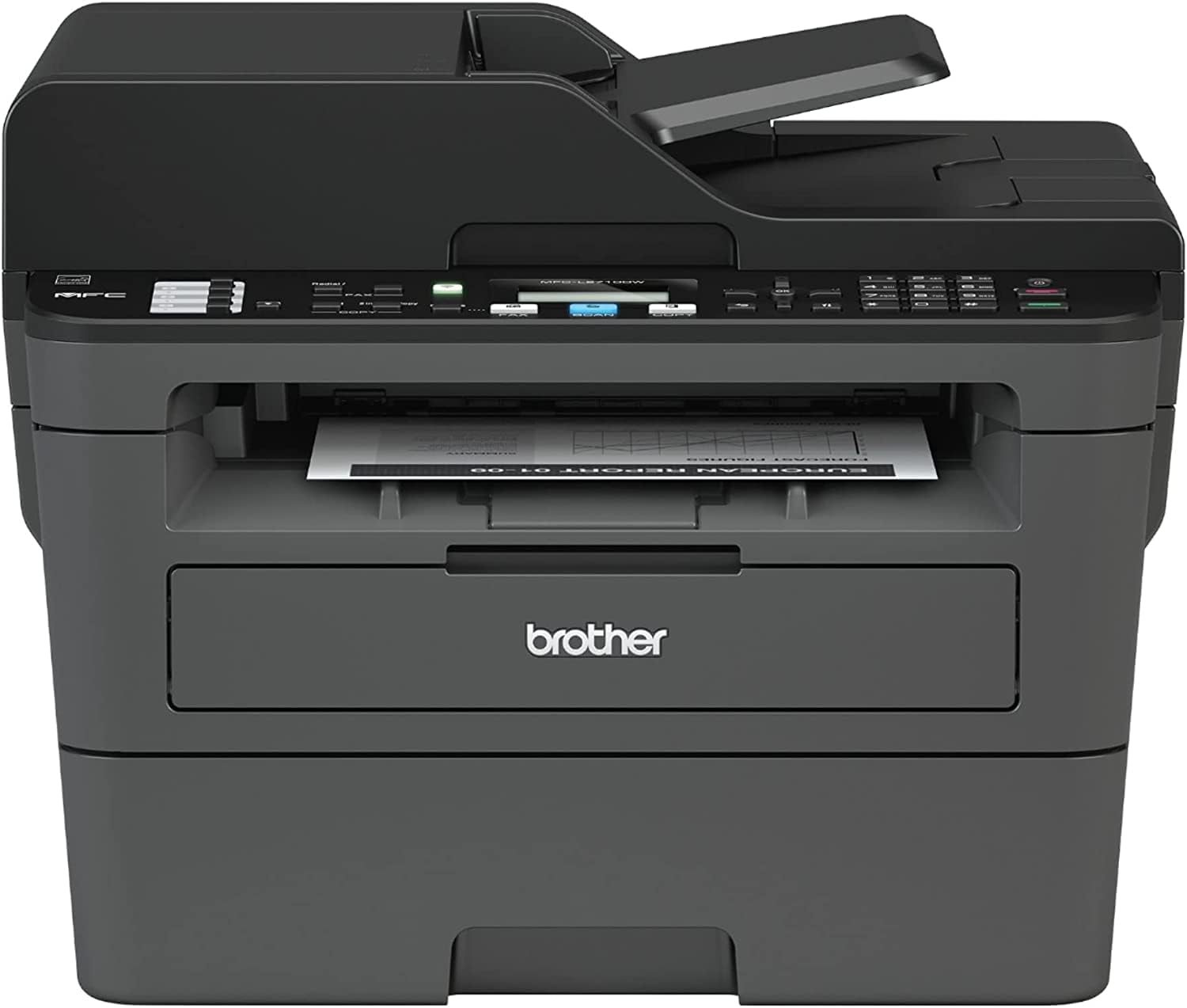 Brother MFC-L2710D All-in-One Wireless Monochrome Laser Printer for Home Office - Print Copy Scan Fax, Auto Duplex Printing, 32 ppm, 50-Sheet ADF, Amazon Alexa, AirPrint, Tillsiy USB Printer Cable