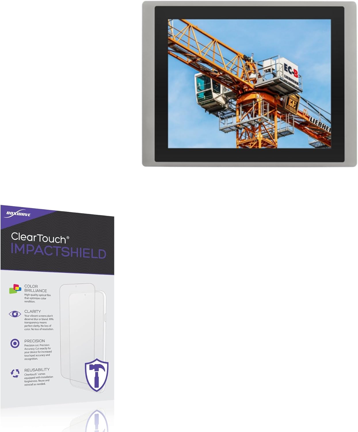 BoxWave Screen Protector Compatible With Cincoze CS-117/P2102E - ClearTouch ImpactShield (2-Pack), Impenetrable Screen Protector Flexible Film