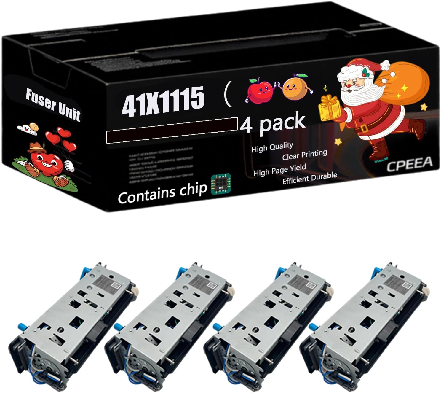 Compatible for Lexmark 41X1115（110v Fuser Unit Work for Lexmark MS821 MS822 MS823 MS825 MS826 MX721 MX722 MX822 MX826 B2865 M5255 M5270 XM5365 Printers (4 Pack Black)