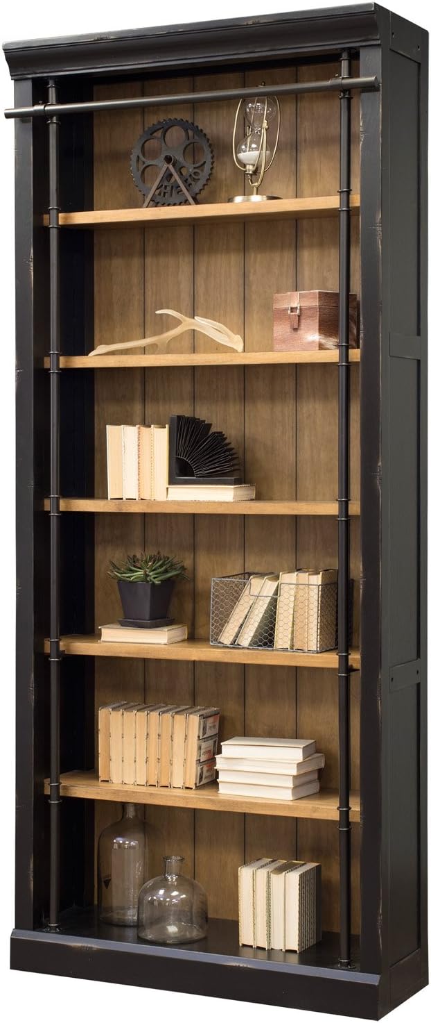 Martin Furniture Fully Assembled Aged Ebony Toulouse 6 Shelves Bookcase,