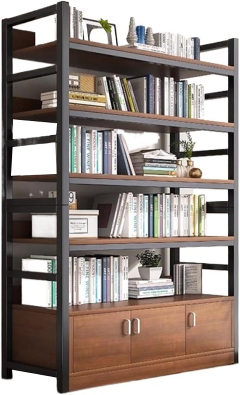 HEXEH Shelf Bookcase Bookshelf Rack Floor-Standing Steel-Wood Multi-Layer Home Bookcase Storage Cabinet Storage Cabinet Library Shelf Display Rack Bookcase Storage Shelves (Color : 100cm)