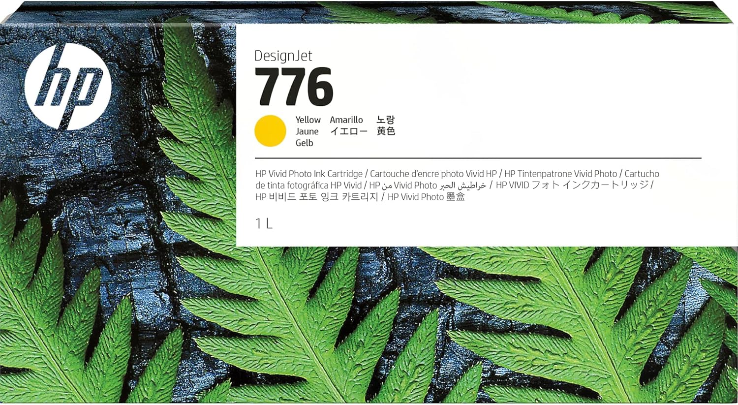 HP 776 DesignJet High-Yield Yellow Ink Cartridge, 1XB08A