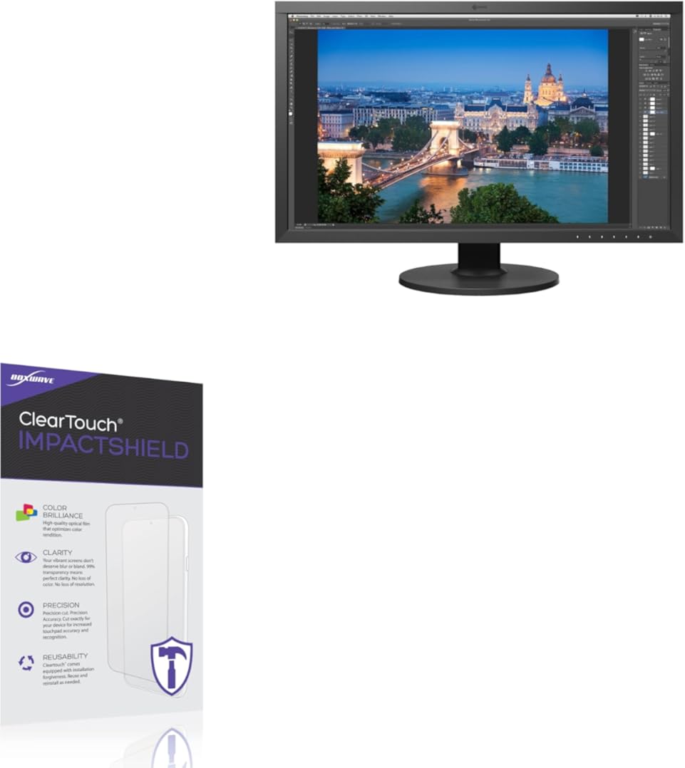 BoxWave Screen Protector Compatible With EIZO CS2731 - ClearTouch ImpactShield (2-Pack), Impenetrable Screen Protector Flexible Film