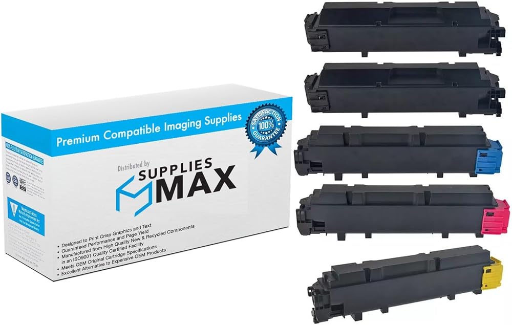 SuppliesMAX Compatible Replacement for Kyocera Mita ECOSYS MA-4000cifx/ECOSYS MA-4000cix/ECOSYS PA-4500cx Toner Cartridge Combo Pack (2-BK/1-C/M/Y) (TK-5382) (TK-53802B1CMY)