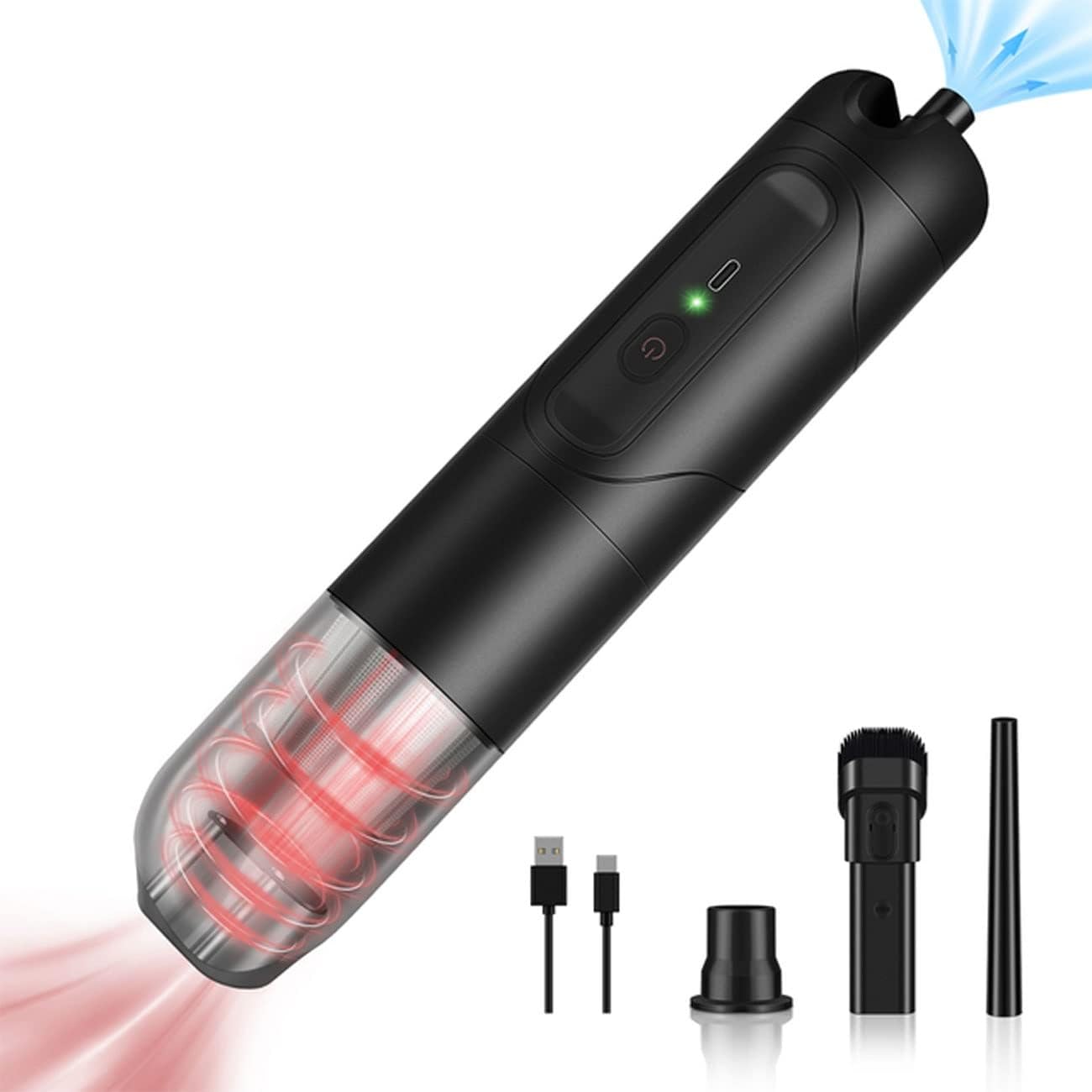 Handheld Vacuum, Portable Cordless with 8000Pa Suction Power, Rechargeable Lightweight Car Vacuum,Hand Held Vacuuming Cordless Dry/Wet for Floor Kitchen Home Car