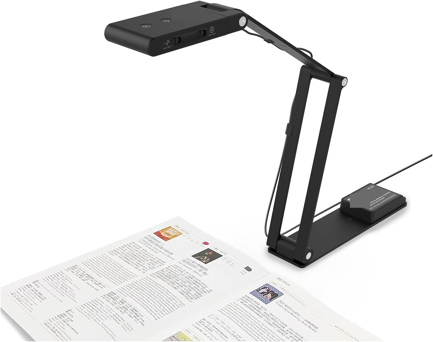 Document Scanners, USB Document Camera with AI-Noise Reduction Mic — 13MP 4K Ultra HD A3-Size Capture, Dual-Mode Auto, LED Light