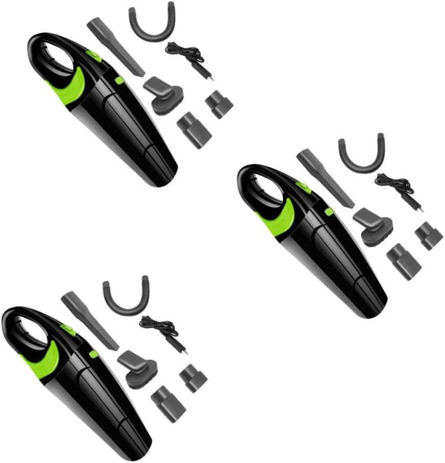 STOBAZA 3pcs Mini Handheld Car Vacuum Portable USB Cordless Vacuum Wet Dry Compact Lightweight for Car Home Office Dryer