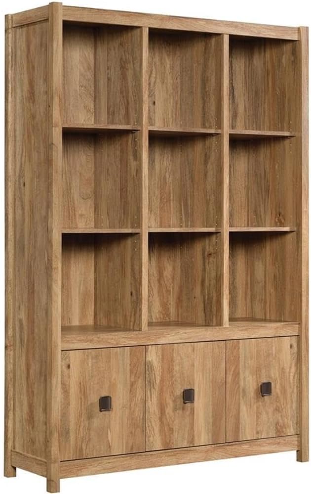 Pemberly Row 9-Cubby Engineered Wood Bookcase in Sindoori Mango/Brown