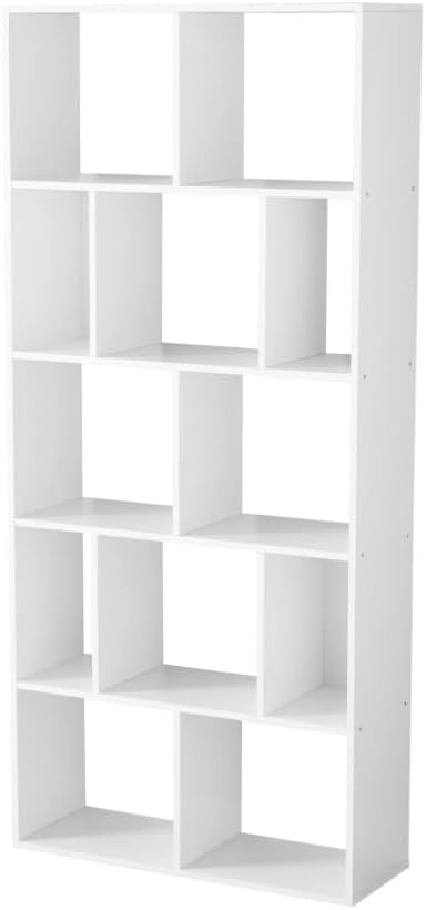 AZEITE 12-Cube Shelf Bookcase (White)