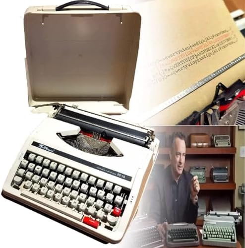 Vintage Portable Manual Typewriter - Classic Retro Writing Machine for Writers, Sleek & Reliable Word Processor, Perfect for Creative Projects & Home Office