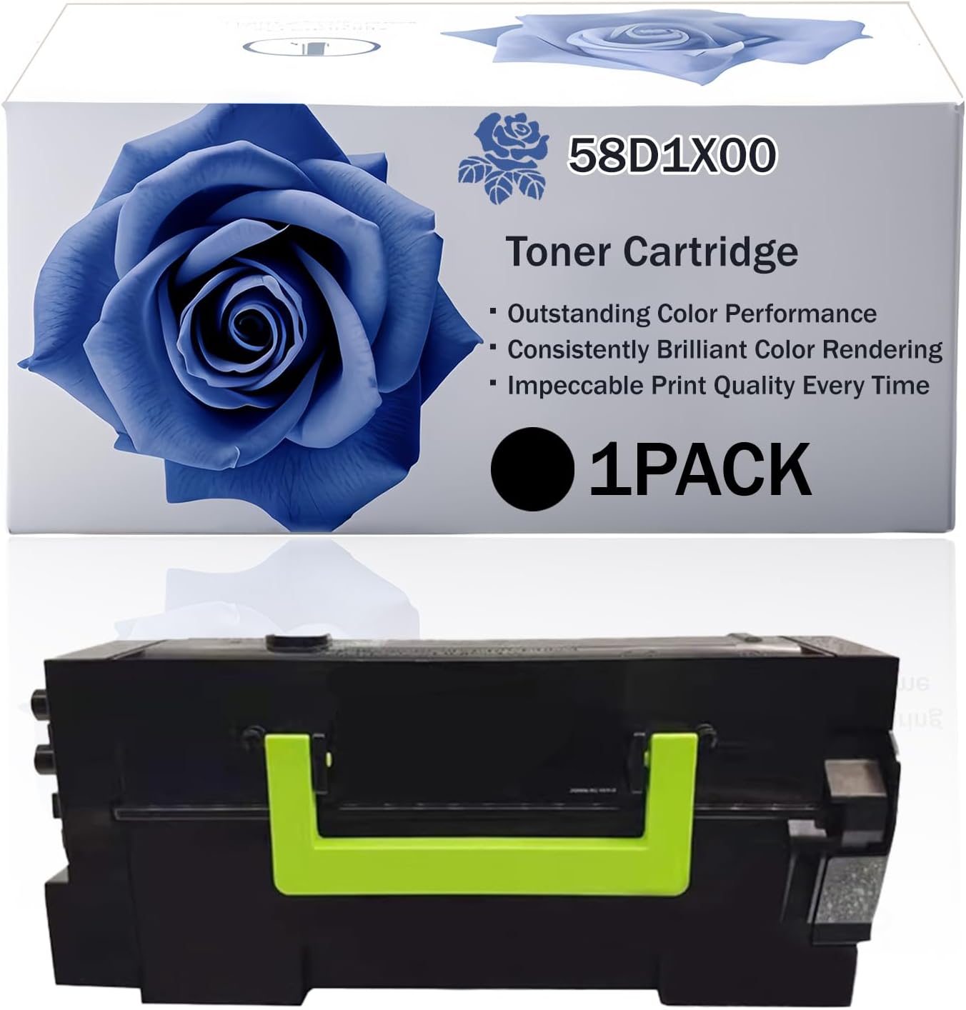LECUU 58D1X00 High Yield Toner Cartridge Compatible for Lexmark MS823n MS825dn MS826de MX822ade MX822adxe MX826ade MX826adxe Printer, Premium Print Performance for Your Office Needs (BK-1PACK)