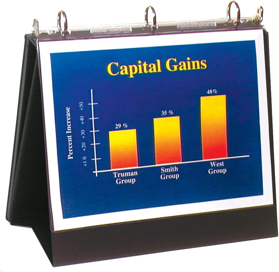 StoreSMART - Flip Chart Easel Presentation Binder - Landscape/Horizontal - 5-Pack - Black - VH424-5
