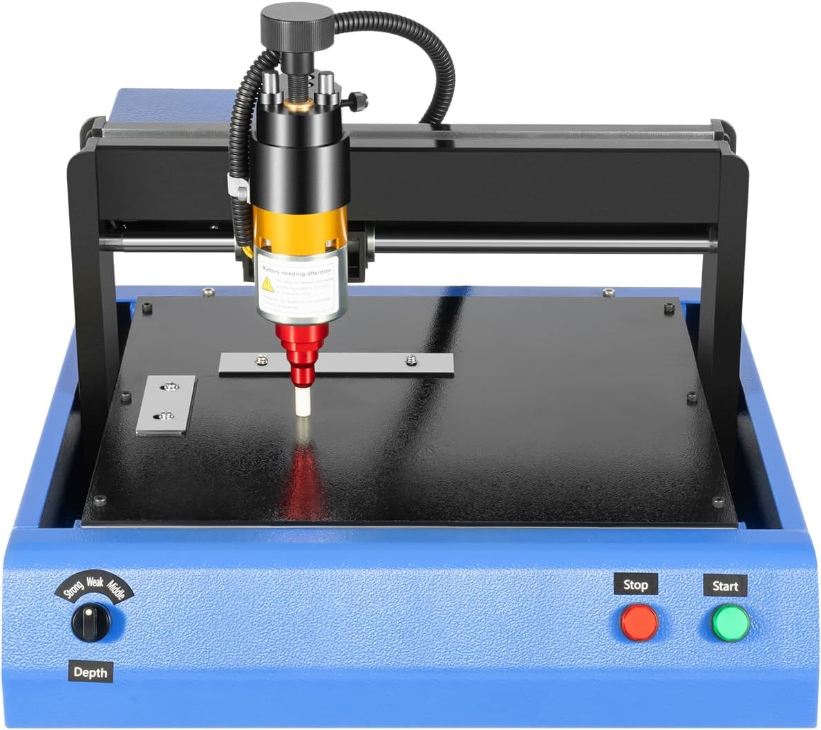 400W Electric Metal Marking Machine, Steel Plate Engraving Machines for Metal Nameplate Tag, 0.05-1mm Marking Depth and 50mm/s (2in/s) Speed