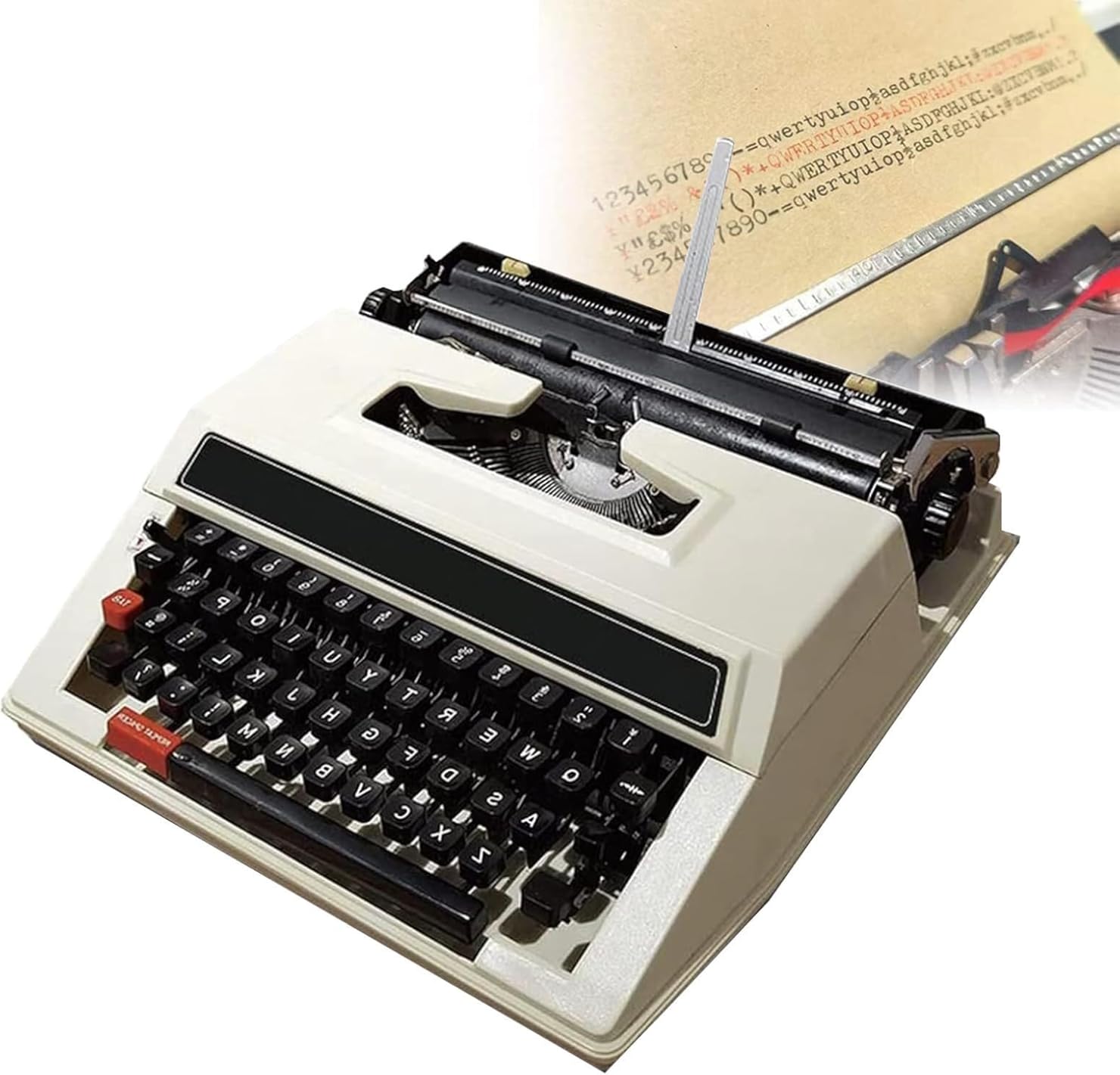 Traditional Retro Manual Typewriter Portable Mechanical Vintage Typewriter for Writing Letters, Notes & Novels