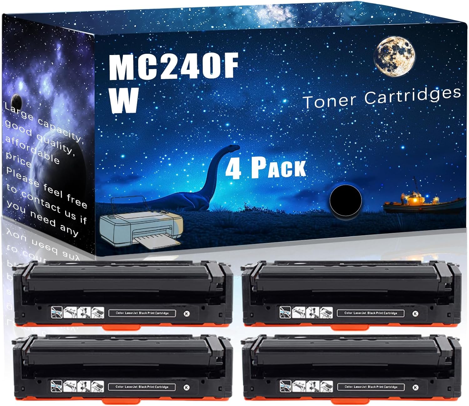 MUCQL MC240FW Compatible Toner Cartridges Replacement for Ricoh High Yield Compatible M C240FW Printers, Meet Printing Needs (4 Pack Black)