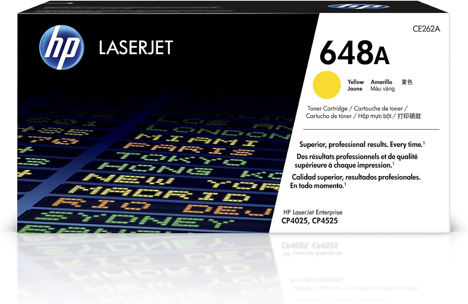 HP 648A Yellow Toner Cartridge | Works Color Laserjet Enterprise CP4025, CP4525 Series | CE262A