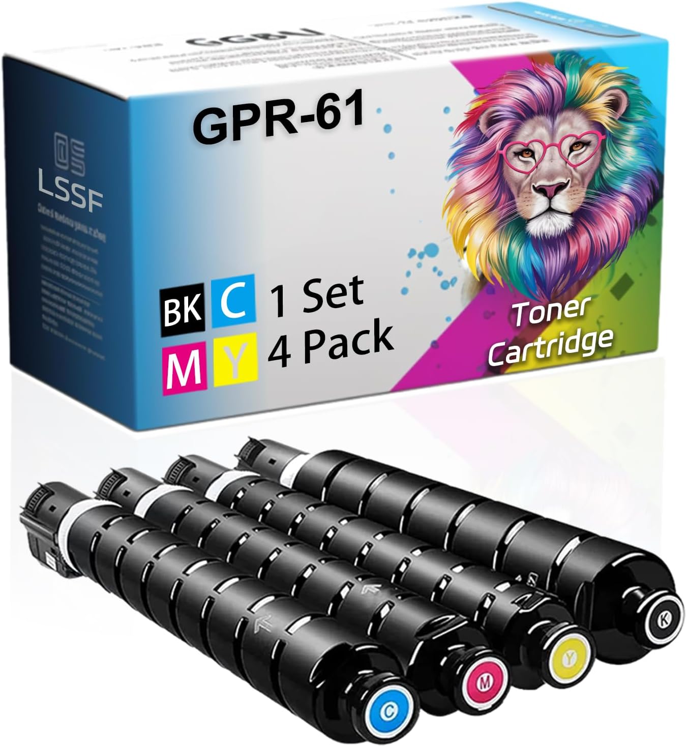 Compatible for Canon IR-ADV DX C5870 C5860 C5850 C5840 Printer, GPR-61 Toner Cartridge, Ultra-High Print Page Count with Chip 42500 Pages (Multicolour)