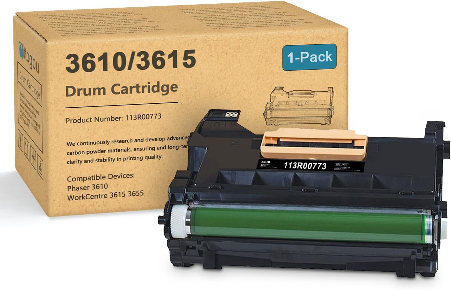 Phaser 3610 Drum Cartridge 113R00773 - 1 Pack Phaser 3610 Drum Unit Replacement for Xerox Phaser 3610 WorkCentre 3615 DocuPrint M455 Printer