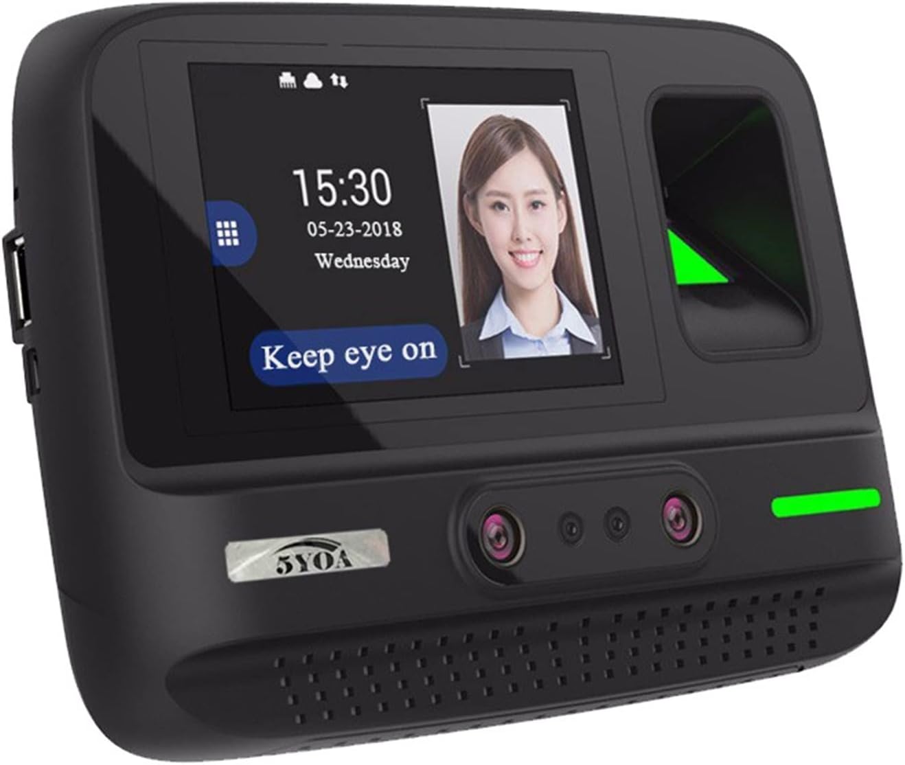 GHJKLZNMRU Time Clock AF4 Time Attendance Management System Face Recognition Fingerprint Password Biometric Device Facial Recognition Office Electronics Products (Color : with WiFi Version)