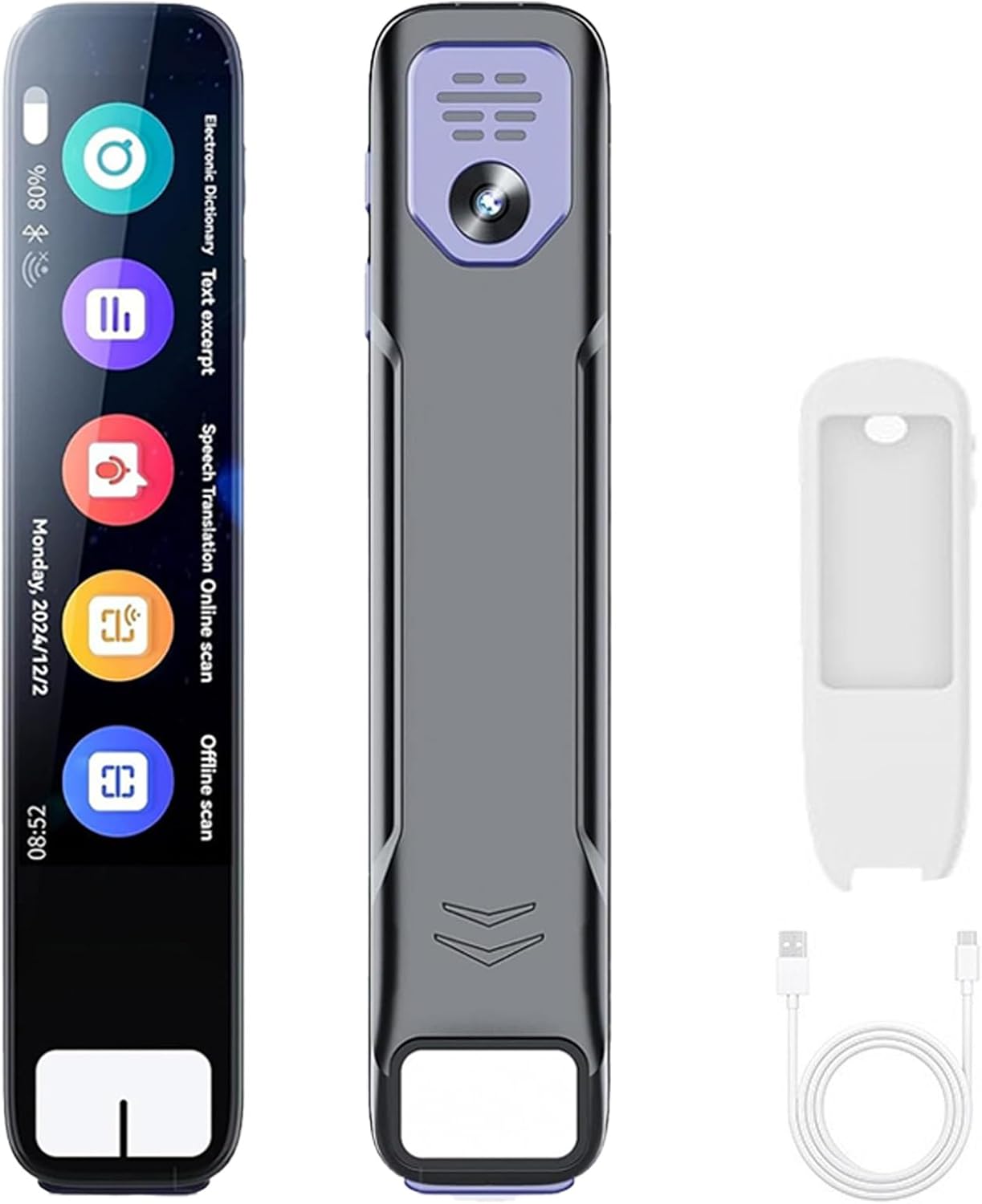 AI Smart Pen - Instant Math & History Solutions, Offline Translation & Scanning, Ideal for Students & Professionals (Black) (Black)