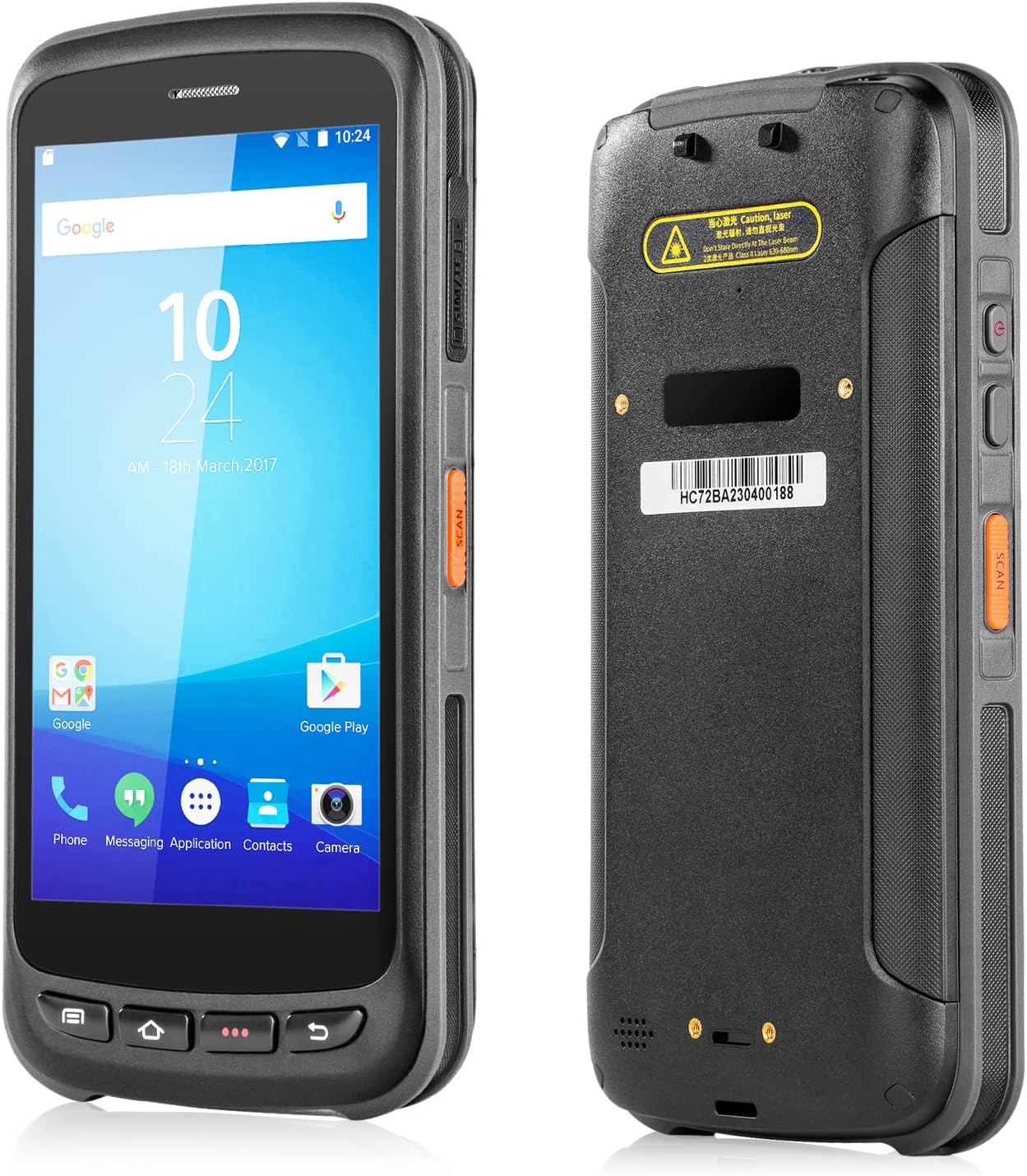 Posunitech Android 11 Barcode Scanner TA08 with Tempered Film IP65 Rugged PDA Data Terminal Mobile Computer with 1D/2D Zebra-SE4710 Reader Wi-Fi 6 Bluetooth 4G 8000mAh Battery for WMS Management