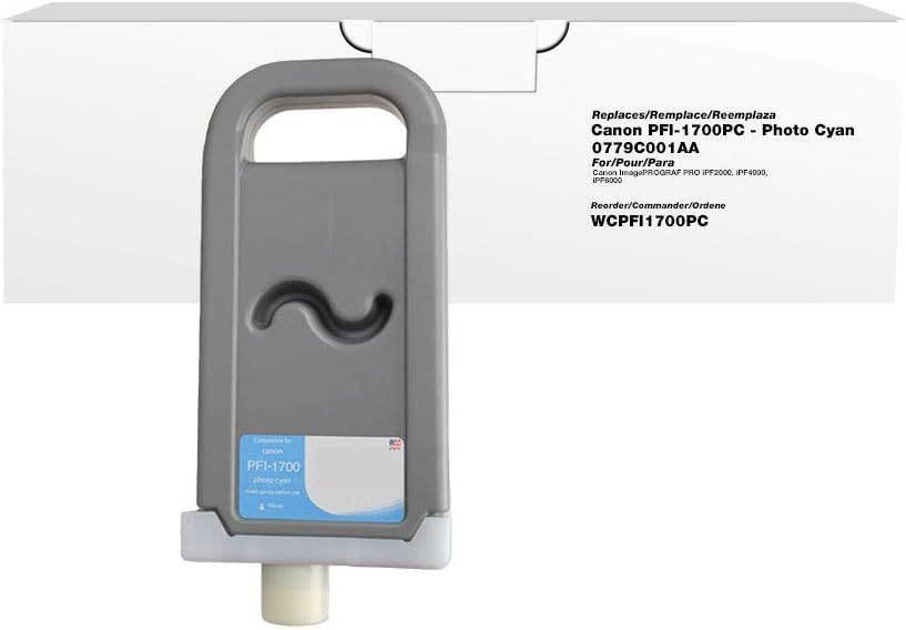 CIG Clover Replacement Ink Cartridge for Canon PFI-1700PC 0779C001AA | Photo Cyan