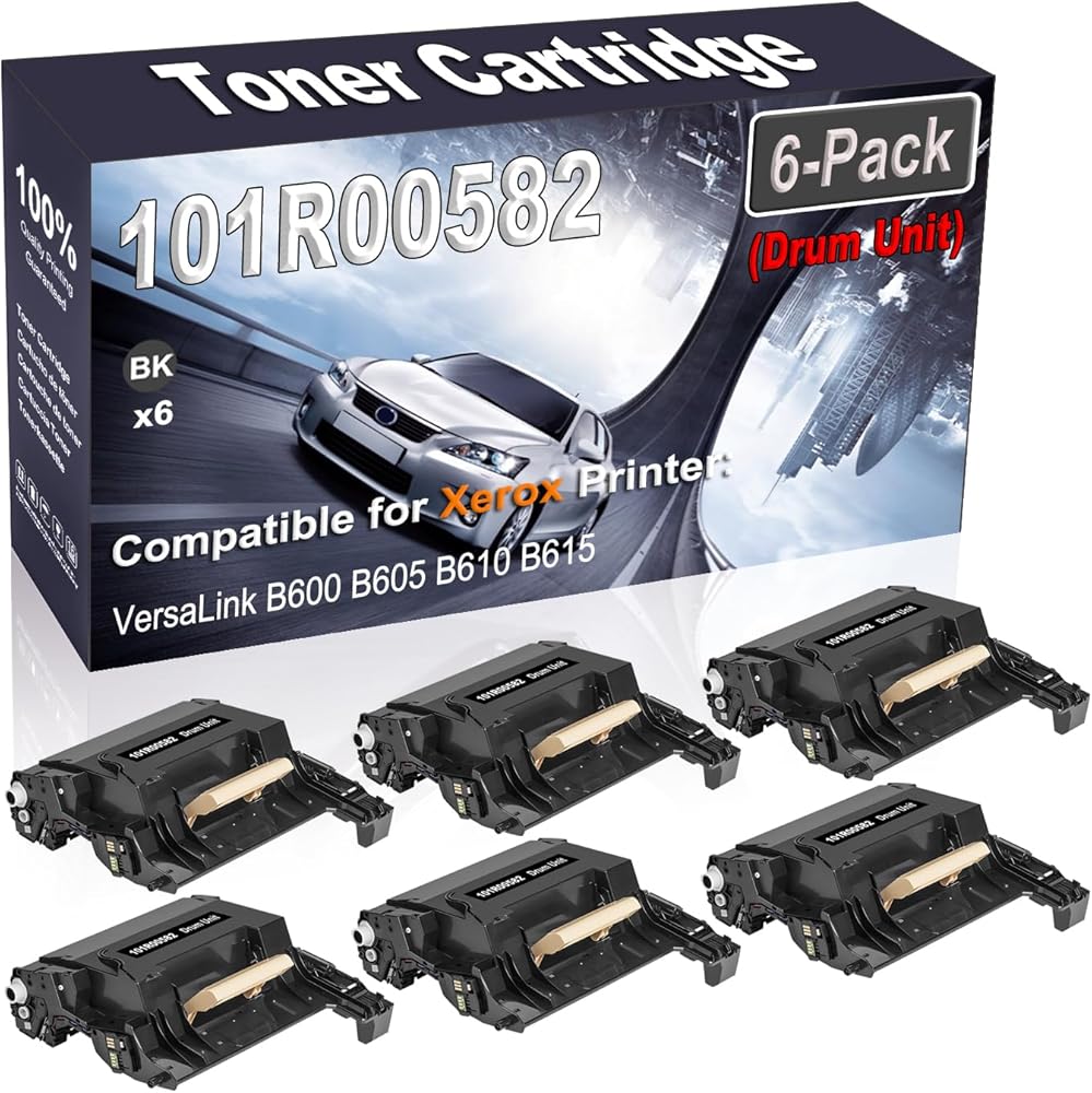 Kolasels 6-Pack Compatible VersaLink B600 B605 B610 B615 Printer Drum Unit Replacement for 101R00582 Drum Unit (Black, High Capacity)