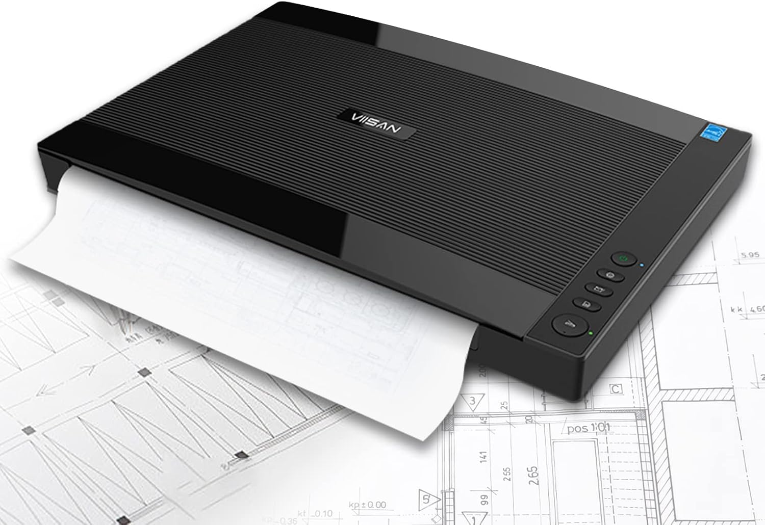 VIISAN VF3240 Large Format Flatbed Scanner, A3 Size, 2400 DPI, CIS Sensor, Scan 297 × 420 mm / 11.7