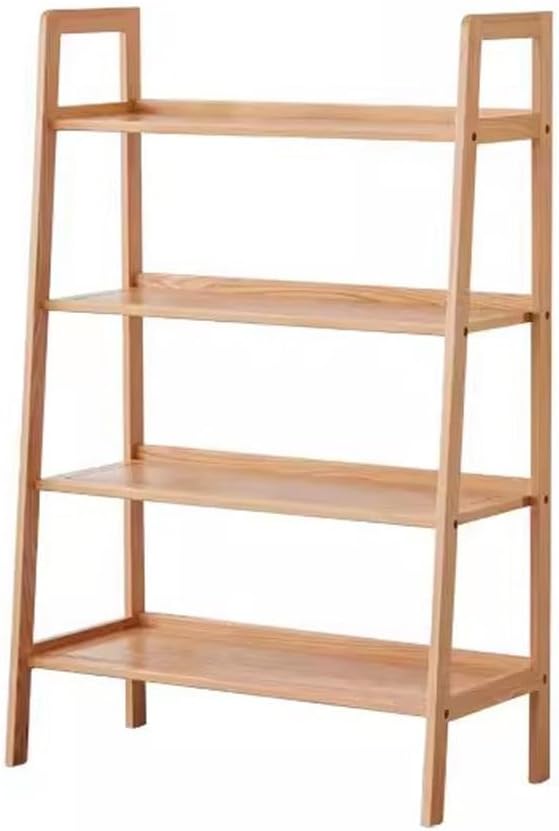 YOUQUEEN Book Shelf Simple Ladder-Shaped Display Stand Solid Wood Bookshelf Home Oak Floor-Standing Rack Multi-Layer Storage Rack Bookshelves and Bookcases
