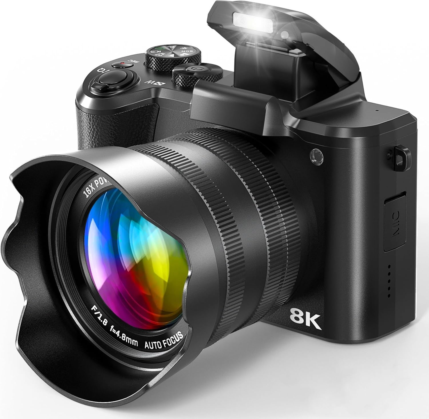 8K Digital Cameras for Photography, 88MP WiFi Vlogging Camera for YouTube Autofocus with 3.2
