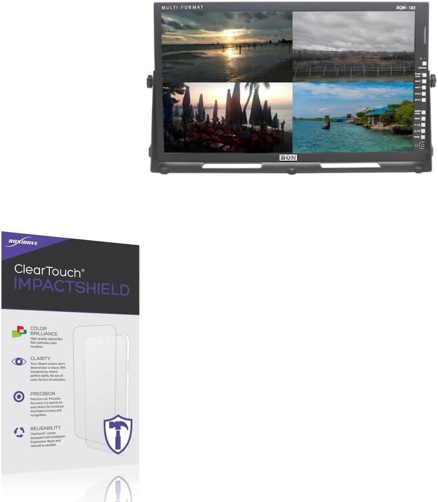 BoxWave Screen Protector Compatible With BON BQM-183 - ClearTouch ImpactShield (2-Pack), Impenetrable Screen Protector Flexible Film