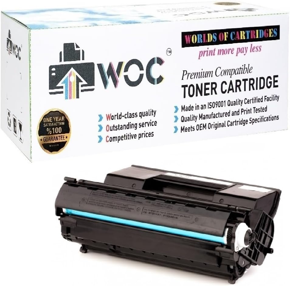 WOC Remanufactured Toner Cartridge Replacement for Xerox 113R00711 / 113R00712 (Jumbo Black: 90% Higher Yield) for Use in Phaser 4510