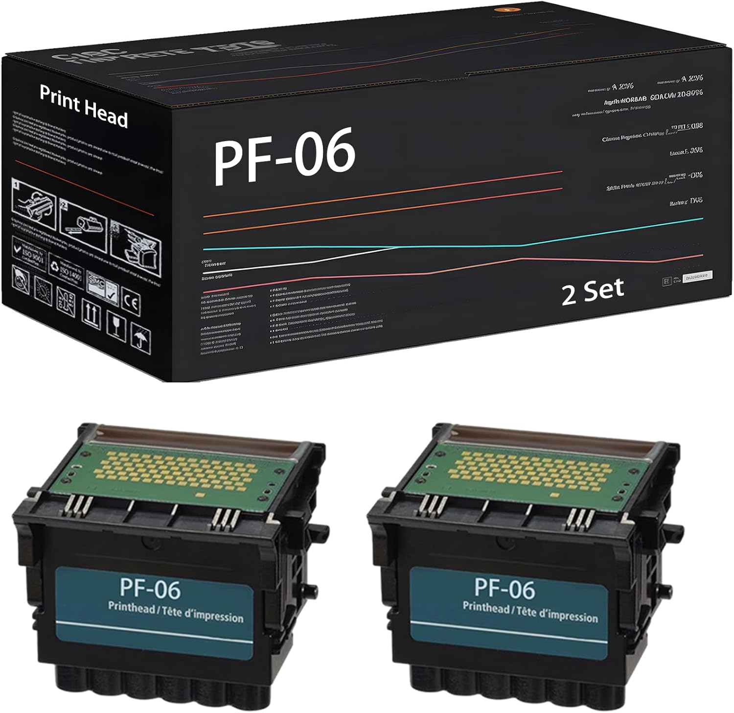 UVUMB Compatible with Canon PF-06 Print Head Work for Canon imagePROGRAF TX-4100 TM-355MFPZ36 TX-3100 TX-3100MFPZ36 TX-4100MFPZ36 Printers (2 Set)