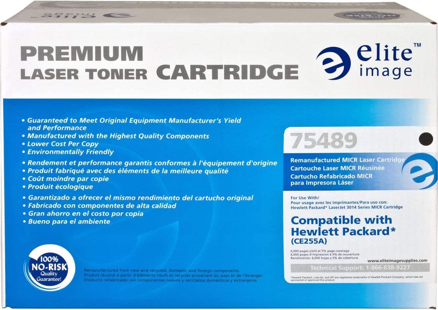 Elite Image Remanufactured MICR Toner Cartridge - Alternative for HP 55A (CE255A)