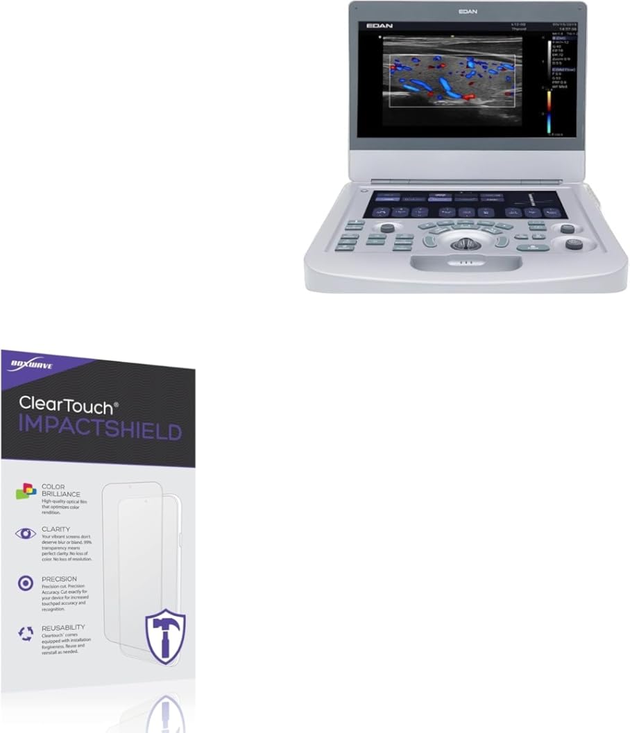 BoxWave Screen Protector Compatible with Edan Acclarix AX3 - ClearTouch ImpactShield (2-Pack), Impenetrable Screen Protector Flexible Film