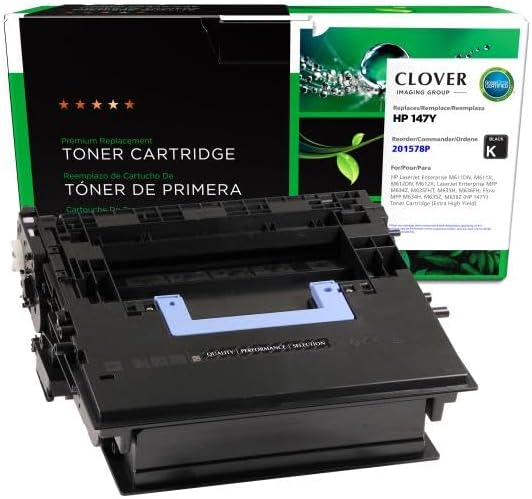 Clover Remanufactured Extra High Yield Toner Cartridge Replacement for HP 147Y (HP W1470Y) | Black | Extra High Yield