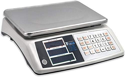 ZMQJEQANBG Electronic Scales Electronic Kitchen Postal Scales Metal Weighing Scales LCD Display High-Precision, 40kg/5g, White