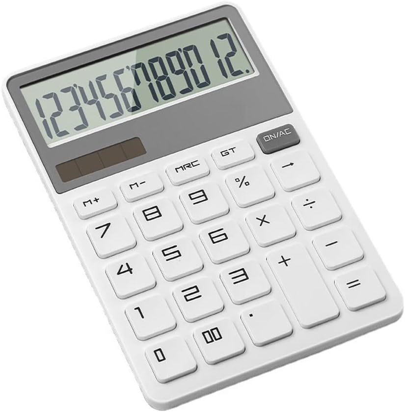 DUYHBAWRS Calculator Fashion Calculator 12-bit Large Screen Personality Large Calculator Solar Financial Accounting Office Special Calculator(E)