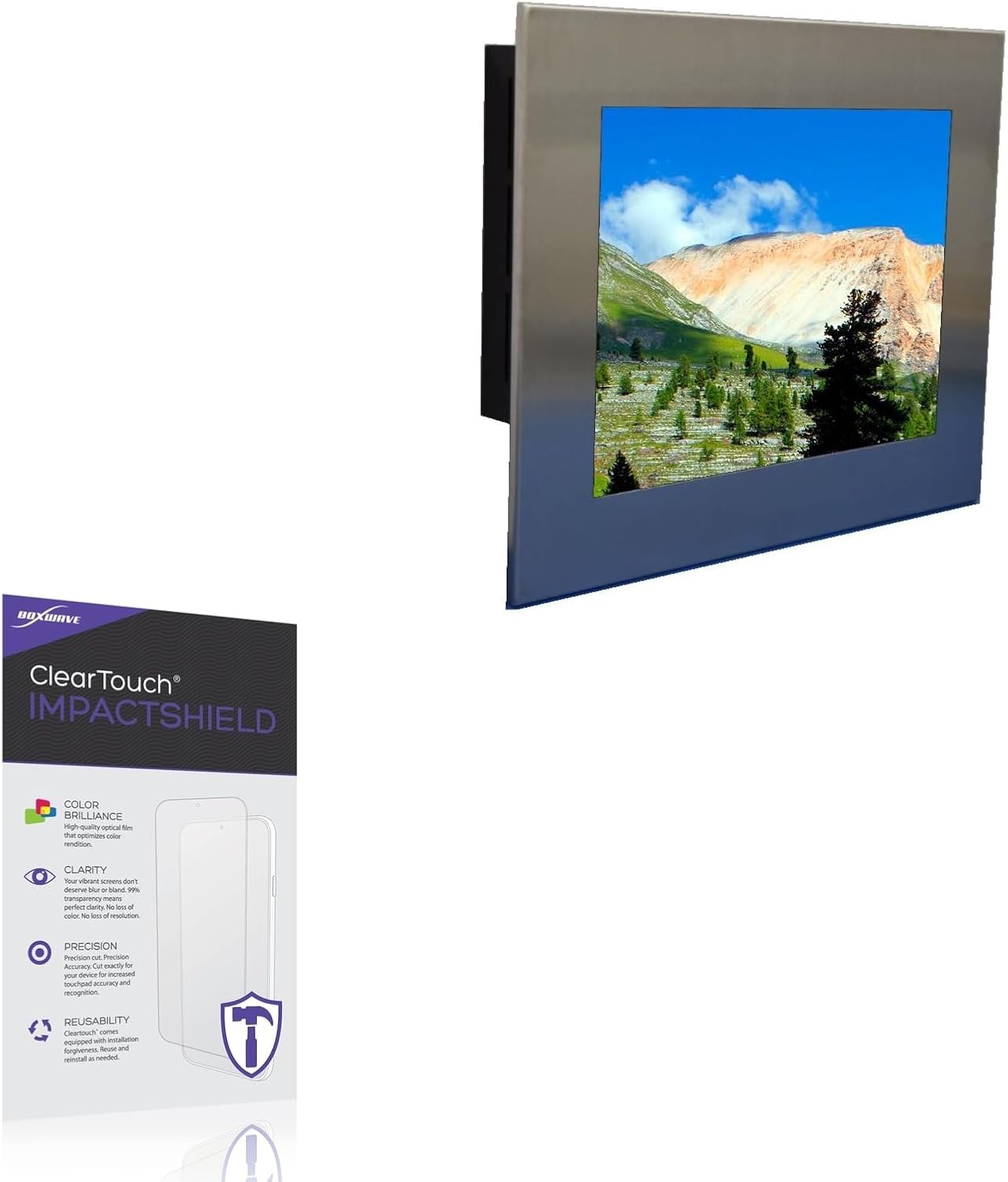 BoxWave Screen Protector Compatible With AbraxSys Corporation SRD-PS-150 - ClearTouch ImpactShield (2-Pack), Impenetrable Screen Protector Flexible Film