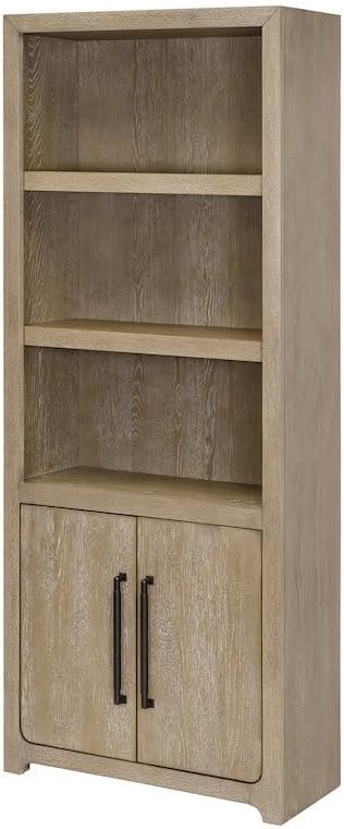Starlight Canyon Home Tall Bookshelf with Doors, Wooden Bookcase with Storage and Shelving, Enclosed Library Furniture for Home or Office