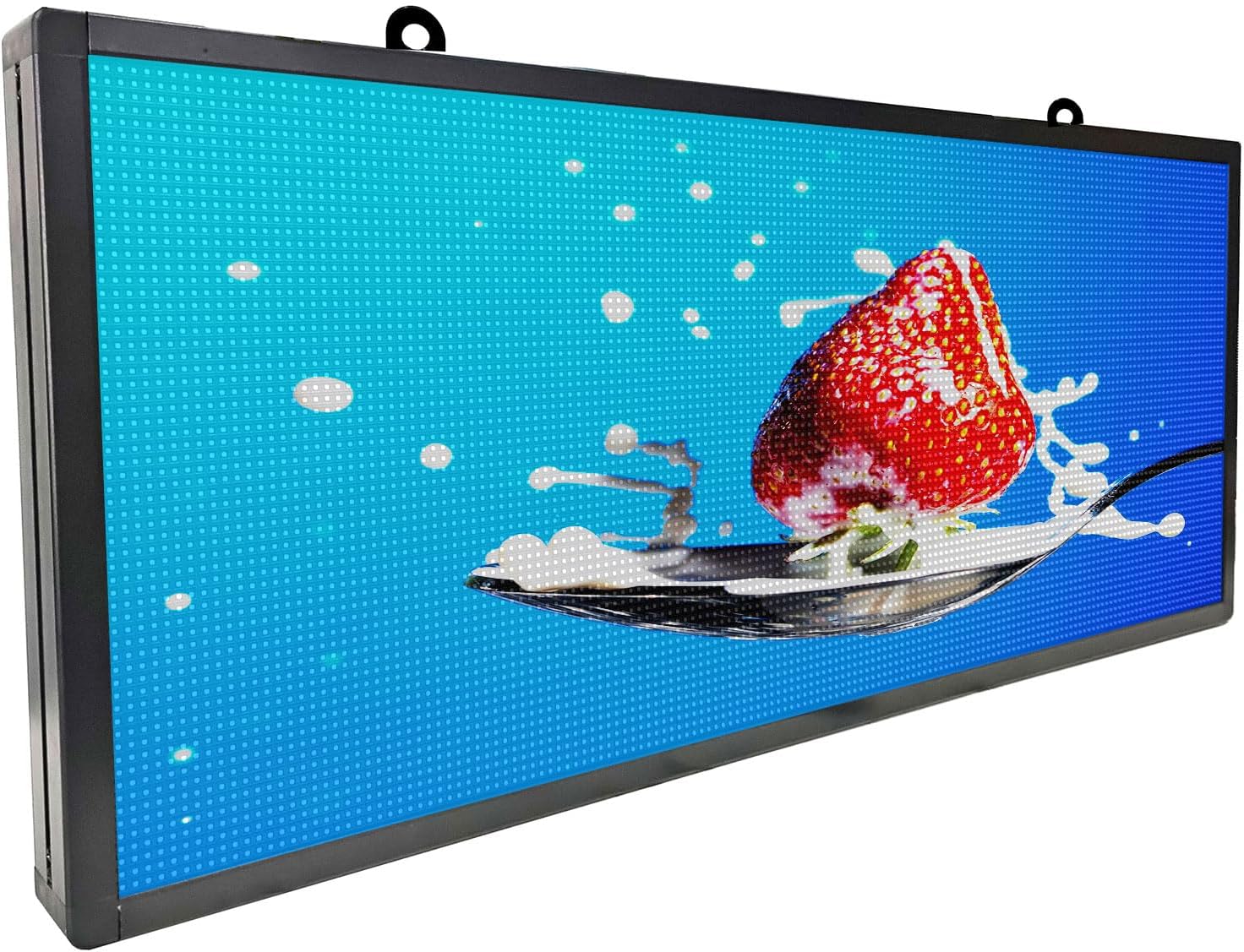 HS Led Sign Scrolling Programmable, Outdoor Digital Open Neon Signs Display Screen Waterproof, Electronic Message Board , High Brightness Full Color WIFI Control Customized Text for Business Store Advertising Restaurant Window Public P6 40''x17''