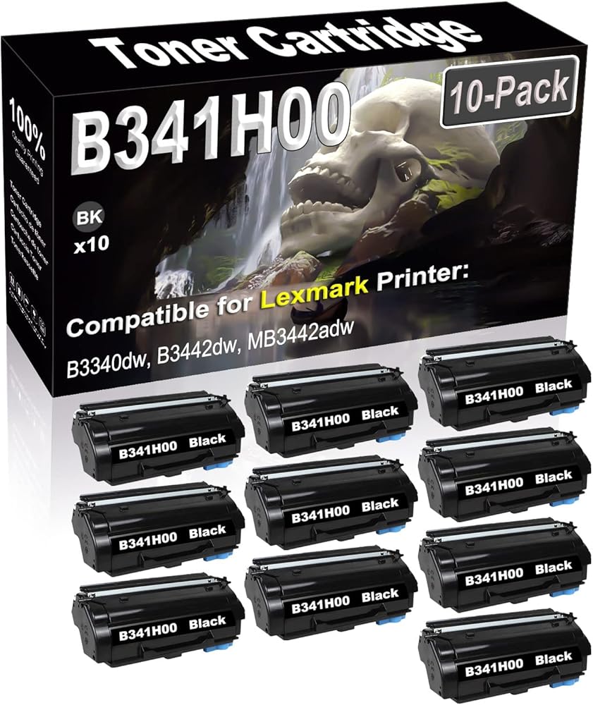 SINIYA 10-Pack (Black) Compatible B3340dw B3442dw MB3442adw Laser Printer Cartridge (High Capacity) Replacement for B3340 B341H00 Printer Cartridge