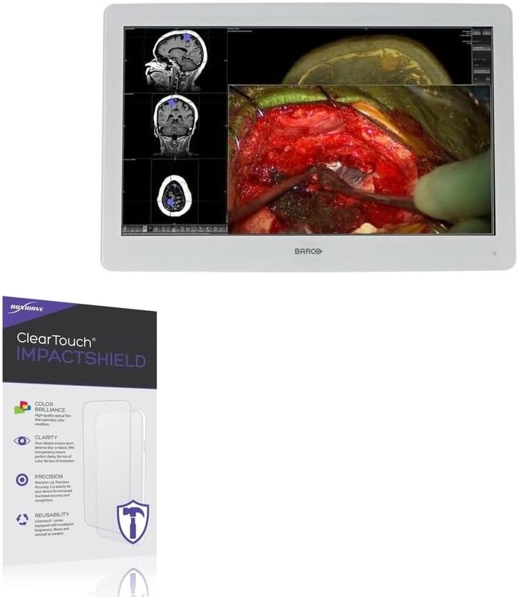 BoxWave Screen Protector Compatible With Barco MDSC-2324 - ClearTouch ImpactShield (2-Pack), Impenetrable Screen Protector Flexible Film