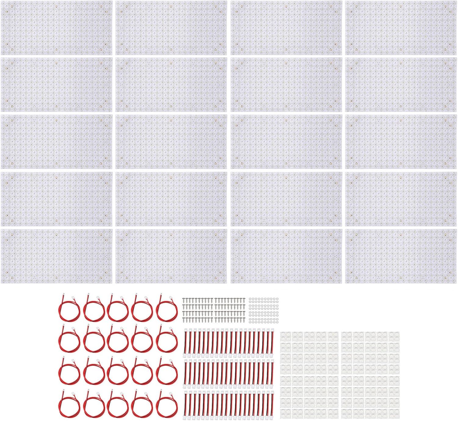 Eujgoov Flexible LED Sheet Dimmable Backlighting 20W 200LED Trimmable Panel Plug in Board 4000K Warm White Light for Home Office Decor