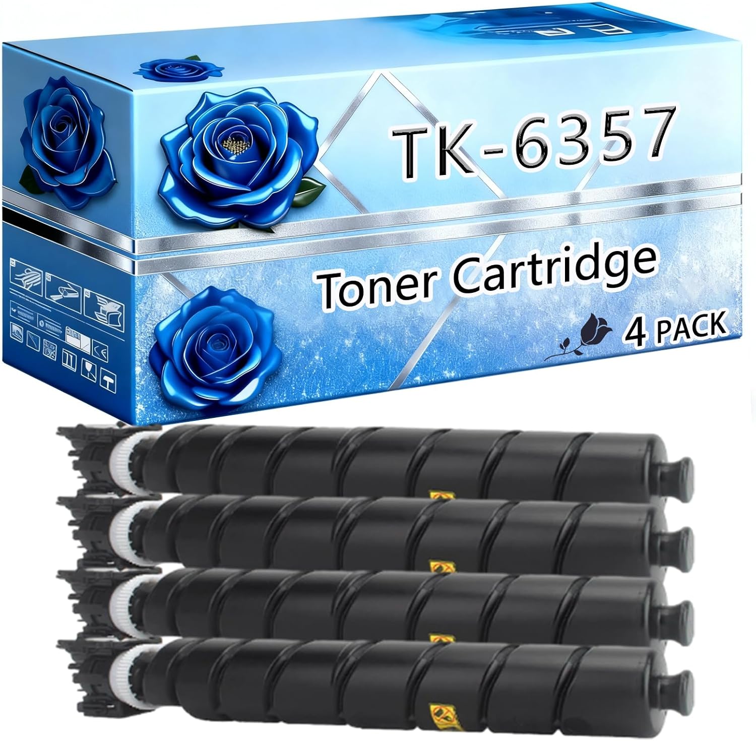BIVOL Compatible Toner Cartridge Replacement for Kyocera TK-6357 High Yield 50000 Pages TASKalfa MZ4001i MZ5001i MZ6001i MZ7001i Printers (4 Pack Black)